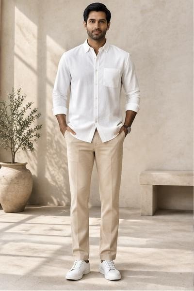 Cream Linen Shirt